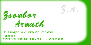 zsombor armuth business card